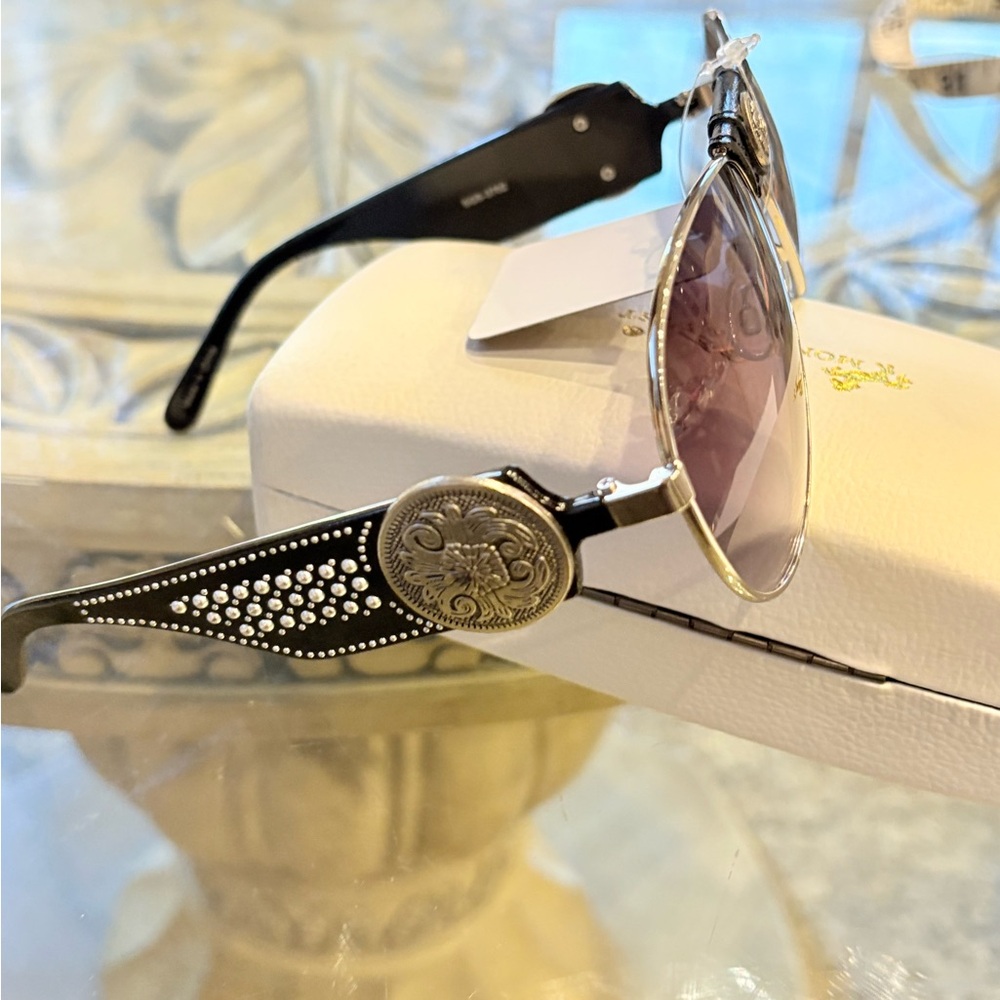 Montana West Black and Silver Embellished Sunglasses #1